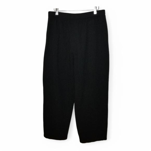 Don Sayres For Wellmore VINTAGE Black Wool Blend Knit Wide Leg Pants SAKS - 16 - Picture 3 of 6